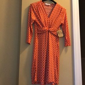 Never worn Entourage orange game day/summer dress